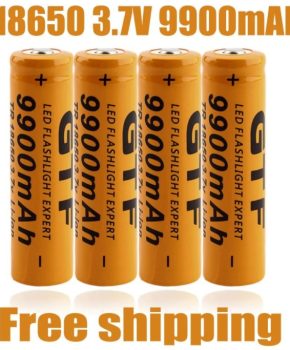 GTF 18650 lithium battery 9900mAh lithium-ion rechargeable battery large capacity strong light flashlight