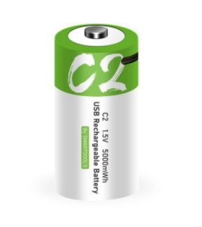 AA rechargeable battery medium Type-c port direct charging AA 1.5v C type lithium battery audio and video equipment