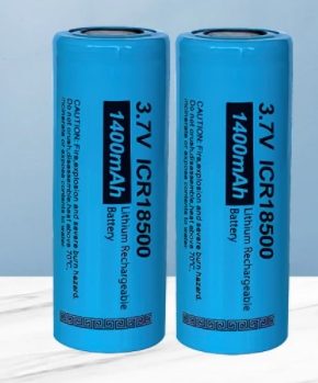 ICR 18500 lithium battery 1400mah cylindrical lithium ion battery toy security vehicle rechargeable lithium battery